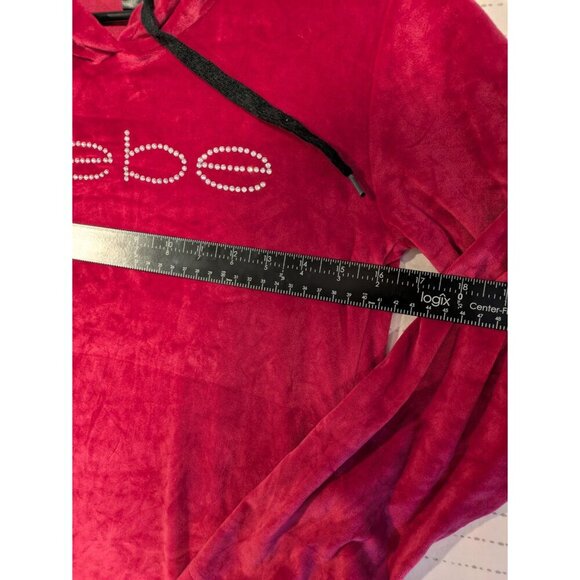BEBE Ladies Rhinestone Hoodie Sleepwear - Small - Picture 7 of 9